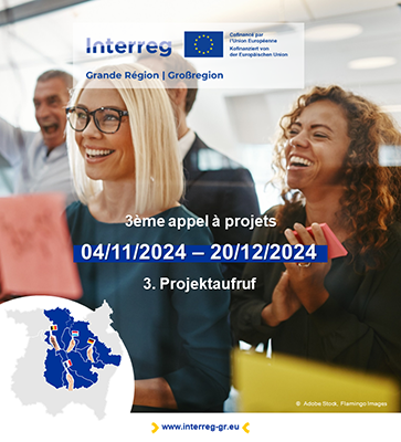 3ème appel à projets du Programme Interreg Grande Région